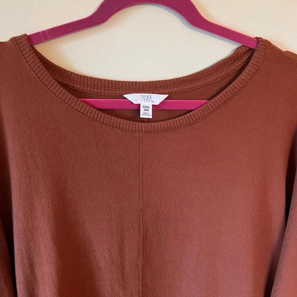 Plus Size Rust Crew Neck Long Sleeve Sweater NWT - Picture 2 of 8